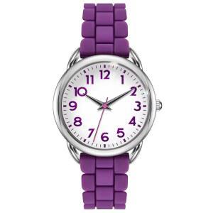 비슬리 35MM 여성용 시계 빅페이스 이지 리더 실리콘 스트랩 방수 기능