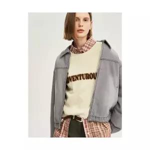 에잇세컨즈 8SECONDS 안감퀼팅 데님 트러커 라이트 그레이 1643237