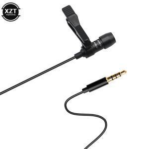 휴대용 전방향 마이크 라발리에 타이 클립 미니 4 극, 3.5mm 잭, 오디오 녹음 인터뷰, 노트북