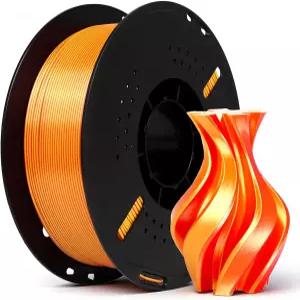 에펠레이 3D 프린터 필라멘트 PLA 1.75mm 반짝이는 듀얼 컬러 실크 프린팅 1kg(2.2파운드) 부드러운 흐름