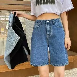 청 반바지 하이 와이드 청바지 여성 데님 반바지 여름 데일리반 캐주얼