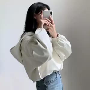 밴널스샵 가을 여친 야구 스트링 긴팔 복고풍 잠바 숏 후드 자켓 코트 PU가죽 HO3