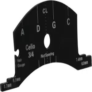 피투야르 블랙 3/4 첼로 브리지 핑거보드 수리 참조 도구 템플릿 교체 부품