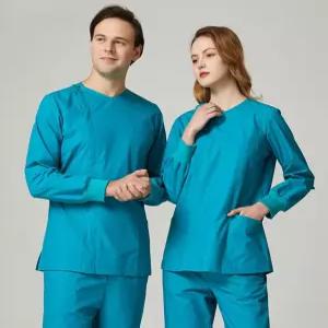 스크럽복 남녀공용 지퍼형 빅사이즈 반팔 긴팔 수술복