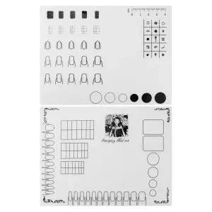 세그뷰티 2pcs 실리콘 네일 매트 16인치 DIY 아트 스탬핑 작업 공간 매니큐어 컬러링 연습 패드 스티커
