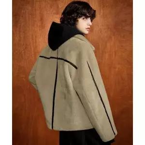 엘무드 LMOOD 블레스 무스탕 퍼 자켓 베이지 1653074