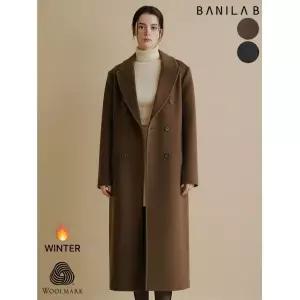바닐라비 [빠른배송] 여성 오버핏 울 더블 롱코트