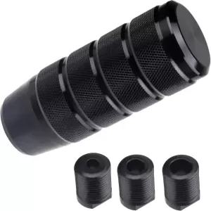 에코스트엠 카시프터 노브 알루미늄 기어 변속 스타일 3.74인치 블랙 3개의 나사식 어댑터 포함 M8 M10 M12