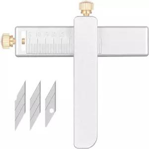 가죽 스트랩 커터 3개의 칼날이 있는 고강도 스테인리스 스틸 수동 절단 도구 DIY 제작 벨트 및 액세서리를