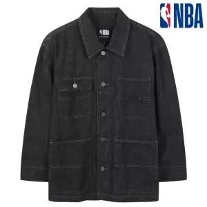 오버핏 데님 셔츠 자켓 빅사이즈 261DJ395 블랙 추천 NBA