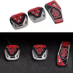 Gseigvee 3 PCS 자동차 브레이크 가속 클러치 페달 조합 세트 펀치 프리 논슬립 수정 장식 커버 교체