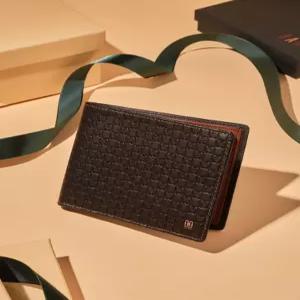 닥스 액세서리 26SS 재증정][반지갑][BARNET][바넷] 다크브라운 바넷 엠보 DD 패턴 DBWA6E926W3