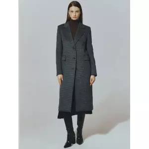 [르오트(LeOT)] 에디티드 실크 울 블렌딩 롱 코트-사이즈55~88다양