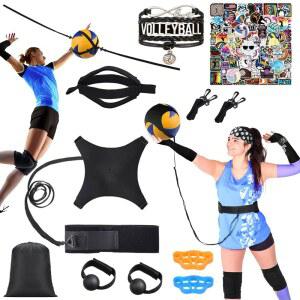 [미국배송] 에너레이스 솔로 배구 트레이너: 서브 스파이크 및 세팅 연습용 리바운더가 장착된 올인원 훈련 장비 초보자를 위한 연습 선물