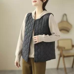 EAMT 여성용 이너 조끼 웰론 경량 코트 보온 패딩조끼 패딩 YJ1