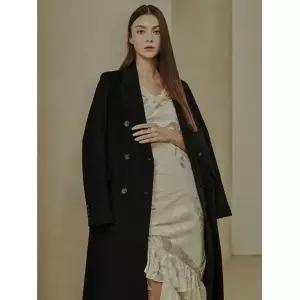 [르오트(LeOT)] 실크 울 블렌딩 롱 코트 (~88사이즈)