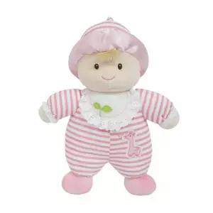 핑크 촉감놀이 장난감 인형 와플 애착 아기사람 선물 봉제 28cm [fD9AA7B]