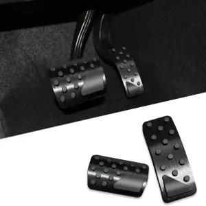 레섹소 2PCS 브레이크 풋 페달 알루미늄 키트 패드 교체 미끄럼 방지 자동차 커버 자동 액세서리 닷지