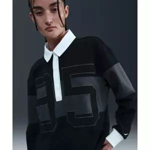 나이키 NIKE 스포츠웨어 긴소매 그래픽 폴로 탑 W - 블랙:앤트러사이트:화이트:세일 HV4034-010 163132