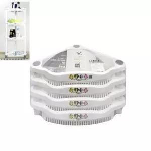 욕실선반 스탠드 4단 코너선반(약365x275x850mm) 조립식 욕조선반