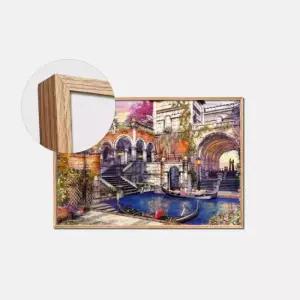 액자세트 2000피스퍼즐 베니스의 연인+오크(알루미늄 액자)