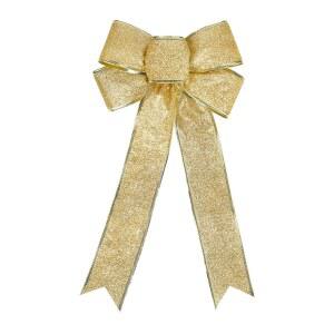 토텔럭스 글리터 크리스마스 보우 장식 골드 리본 방수 대형 트리 장식용 선물 포장 토퍼 캐비닛 화환 야외 홈 데코