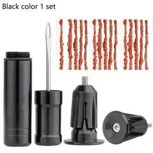 호환   튜브리스 자전거 타이어 수리 도구 펑크 드릴 무접착 비상 수리용 고무 스트립 옵션 포함