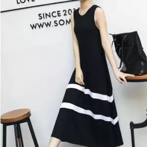 라운드 나시 홈웨어 여행 원피스 바캉스룩 민소매