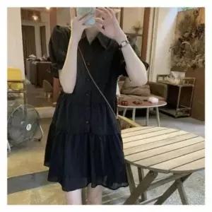 여자원피스 원피스 플레어 미니 러블리 여름 데이트룩 셔링 반팔