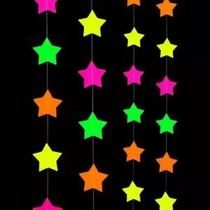 생일 형광 파티 가랜드 별 배너 기념일 장식 데코