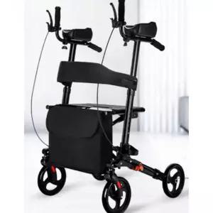 의자형 보행기 보행 어르신 고령자 보조기 블랙 외출 접이식