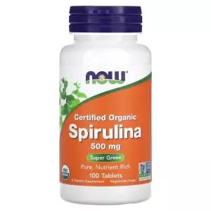 나우푸드 Certified 오가닉 Organic 스피룰리나 Spirulina 500mg 100정