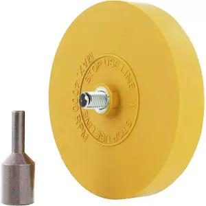 WEUPE 고무 지우개 휠 도구 키트 - 4인치 패드 및 아버 핀스트립 제거용 파워 드릴 부착물 접착제 스티커