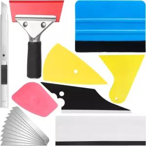 TIFICAL 18PCS 윈도우 틴트 키트 도구 유틸리티 나이프 및 스크래퍼가 포함된 비닐 랩 카 틴팅용