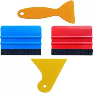 UTSAUTO 펠트 엣지 스퀴지 자동차 포장 도구 키트 비닐 랩 창문 틴트 벽지 데칼 스티커 설치를 위한 4인치