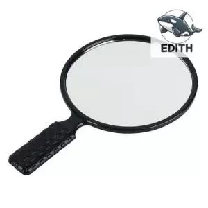 체크무늬 손잡이 원형 대형 휴대용 거울 손거울 원형거울 핸디거울 예쁜거울 손잡이거울