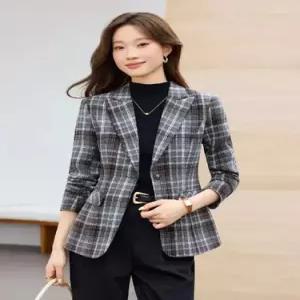 EAMT 여사친 모직 오피스룩 빈티지 긴팔 자켓 봄가을 상의 연카라 코트 정장 EUNG3