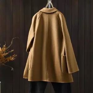 EAMT 여자 면 울 가을 정장 코트 양면 캐시미어 짧은 털 재킷 넥 EUNG3