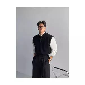 남친 니트 가을 빈티지 이너 나시 민소매 조끼 KS3