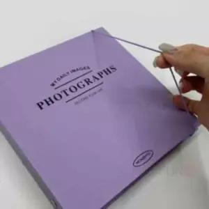 [문구/오피스] 접착식 포토앨범 퍼플 포토카드앨범 여행사진앨범 셀프앨범 접착앨범 추억앨범