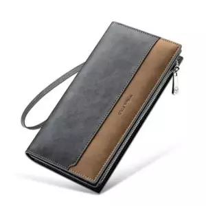 윌리엄폴로지갑 윌리엄폴로 남성용 블루 브라운 배색 극세사 장지갑