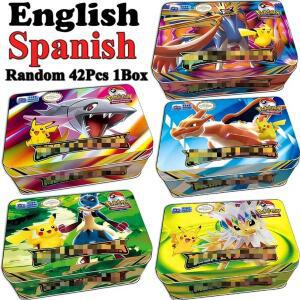 42pcs 포켓몬 카드 배틀 토이즈 로스트 오리진 박스 피카츄 애니메이션 은행 게임 어린이호환