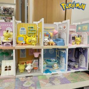 호환 타카라 토미 포켓몬 포케 평화의 집 주방 욕실 상점 피카츄 공원 장난감 플레이세트 선물