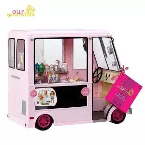 [에이치플러스몰]핑크 오지돌스 트럭 아이스크림 인형 공주인형