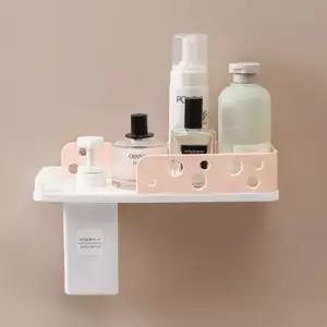 bns 욕실 화장실 수납 선반 접착식 타일선 거치대 무타공 욕실수납 화장실선반 욕실젠다이