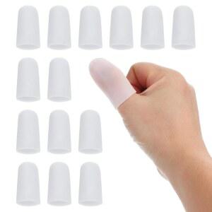 [미국배송] 파티킬 실리콘 젤 핑거 코트 트리거 관절염 손 깨짐을 위한 손가락 끝 슬리브 프로텍터 엄지 캡 지지