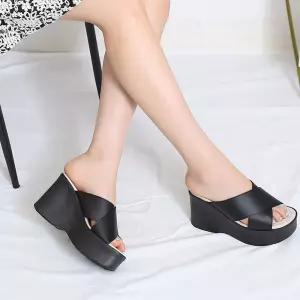 통굽슬리퍼 여름 데일리신발 미용실슈즈 키높이 Noq5+7Paj