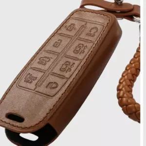 간편장착 제네시스 GV80외 8버튼 가죽 키케이스홀더 LcO4+9LCB