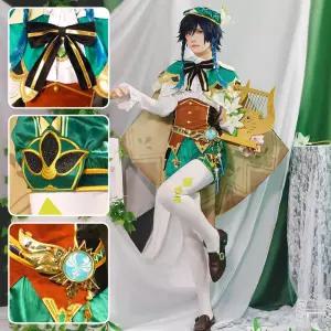 원신 벤티 코스프레 의상 XS 풀세트 코스튬 세트 할로윈 게임