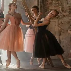 데이하우스 발레스커트 랩스커트 풀온 쉬폰 발레복